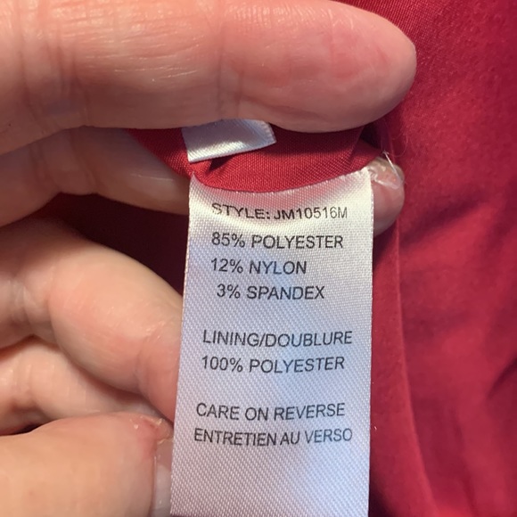 Fuschia pink zipper closure long sleeved blazer - Picture 5 of 6